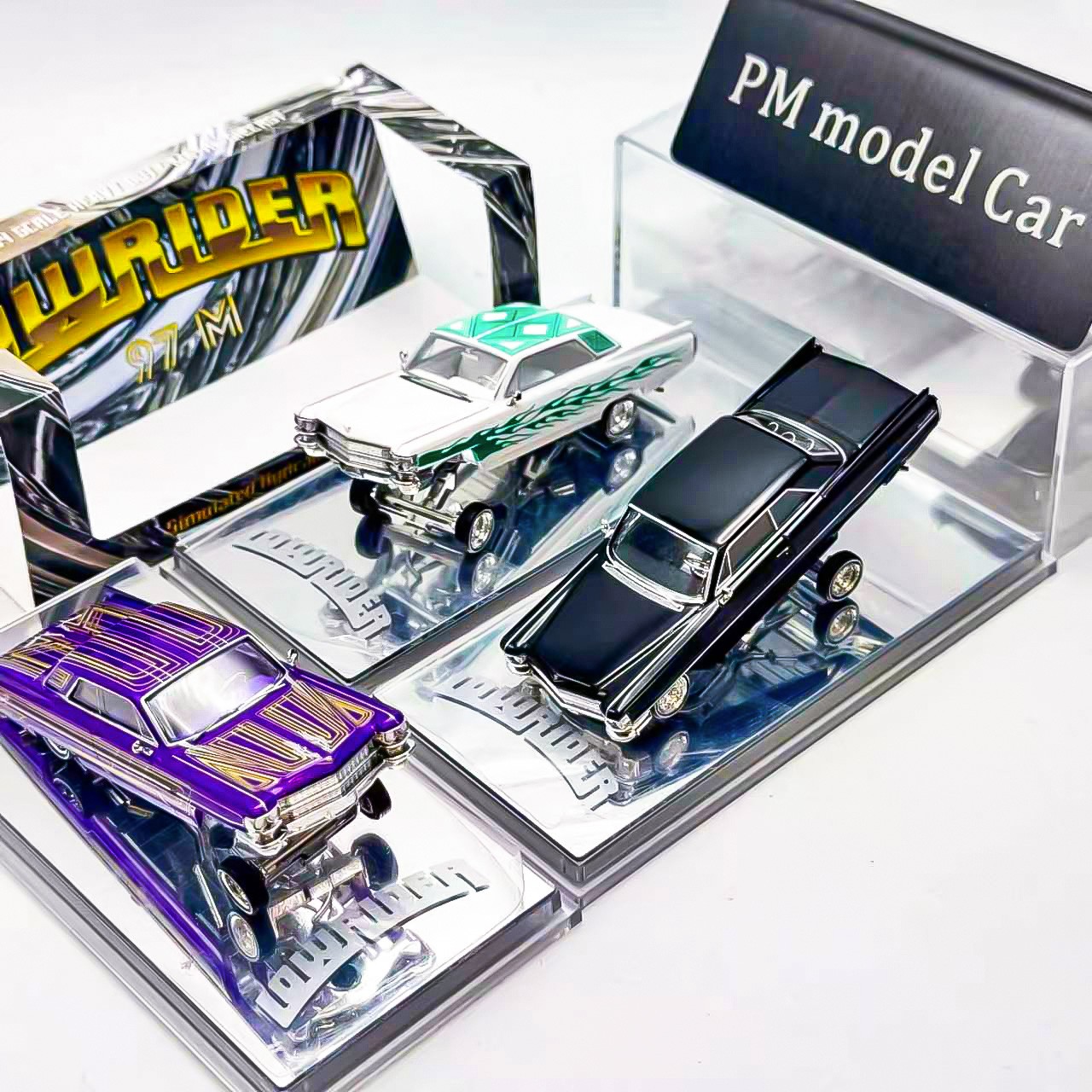 97M 1:64 1964 Coupe Coupe DeVille LowRider Diecast Model Car