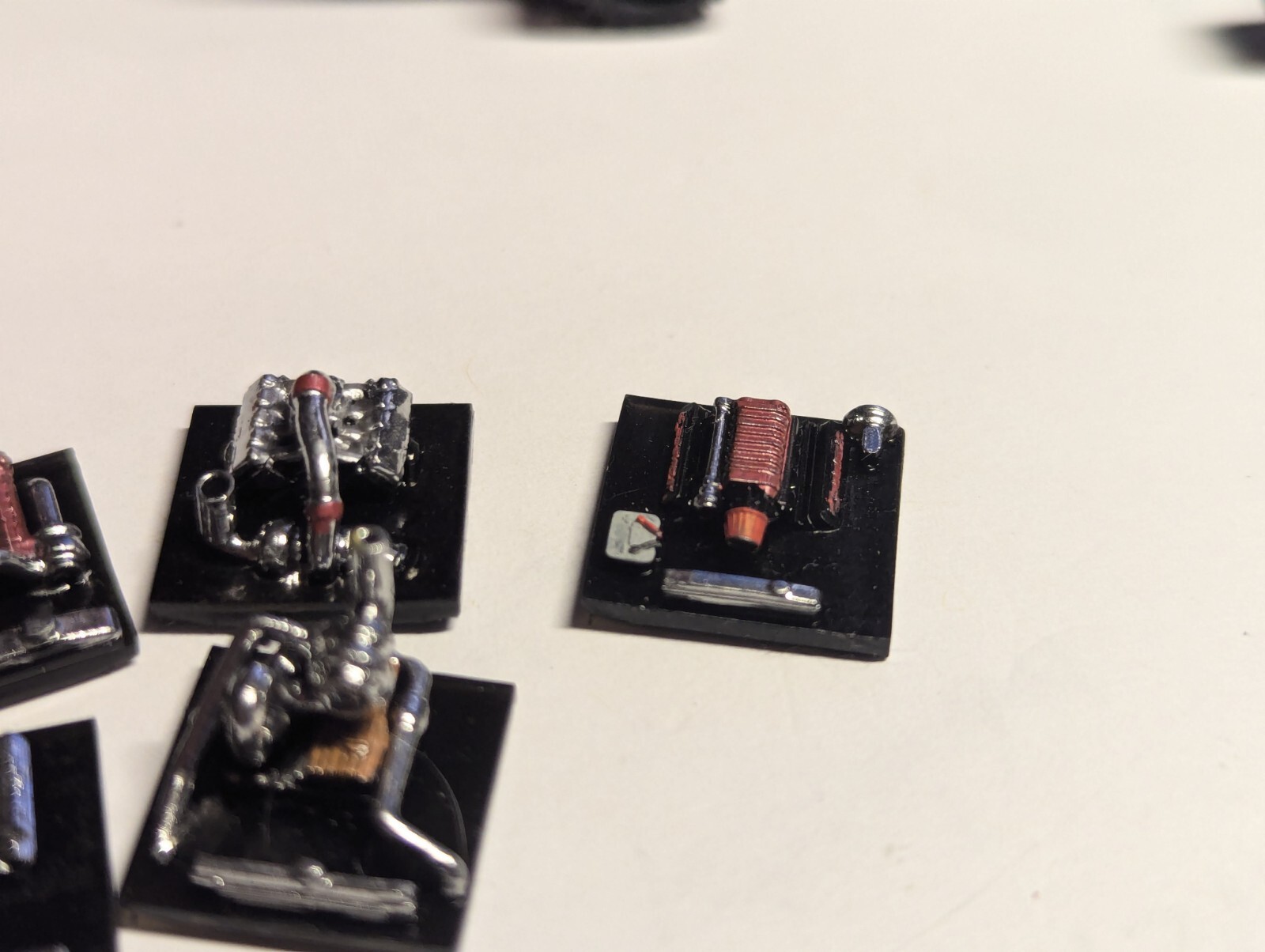Custom 3D printed engines for M2 square body LOT of 6 (Painted)