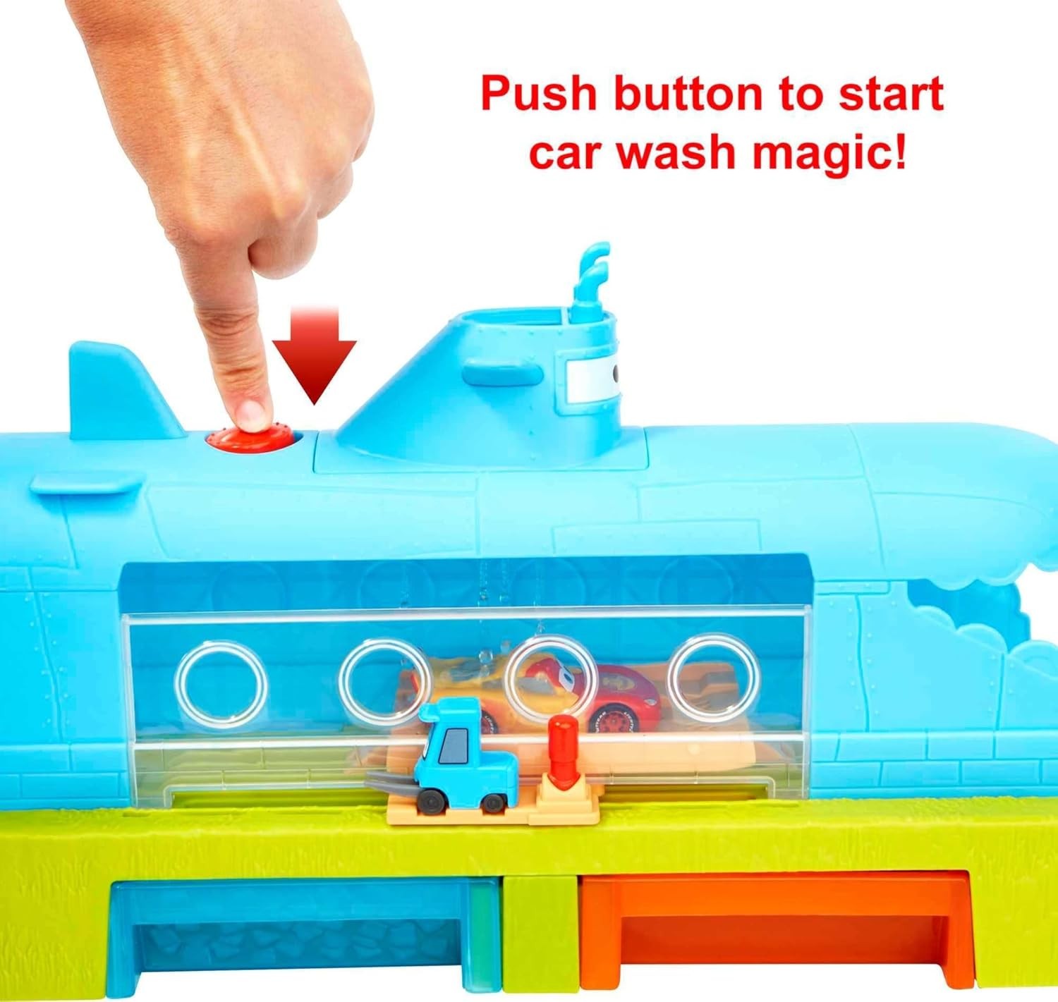 Disney and Pixar Cars Toys Submarine Car Wash Playset with Color-Change