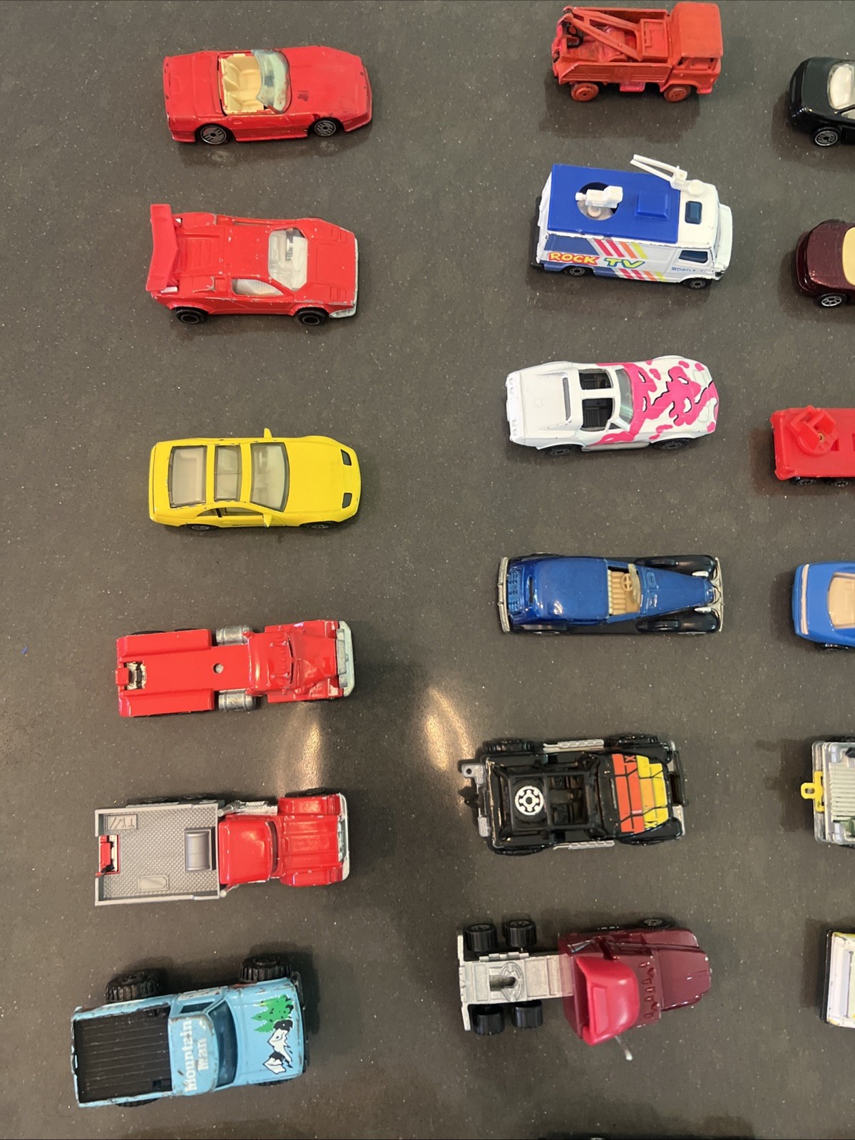Lot Of 33 Diecast & Plastic Vintage Cars Trucks Mixed Brands See Description