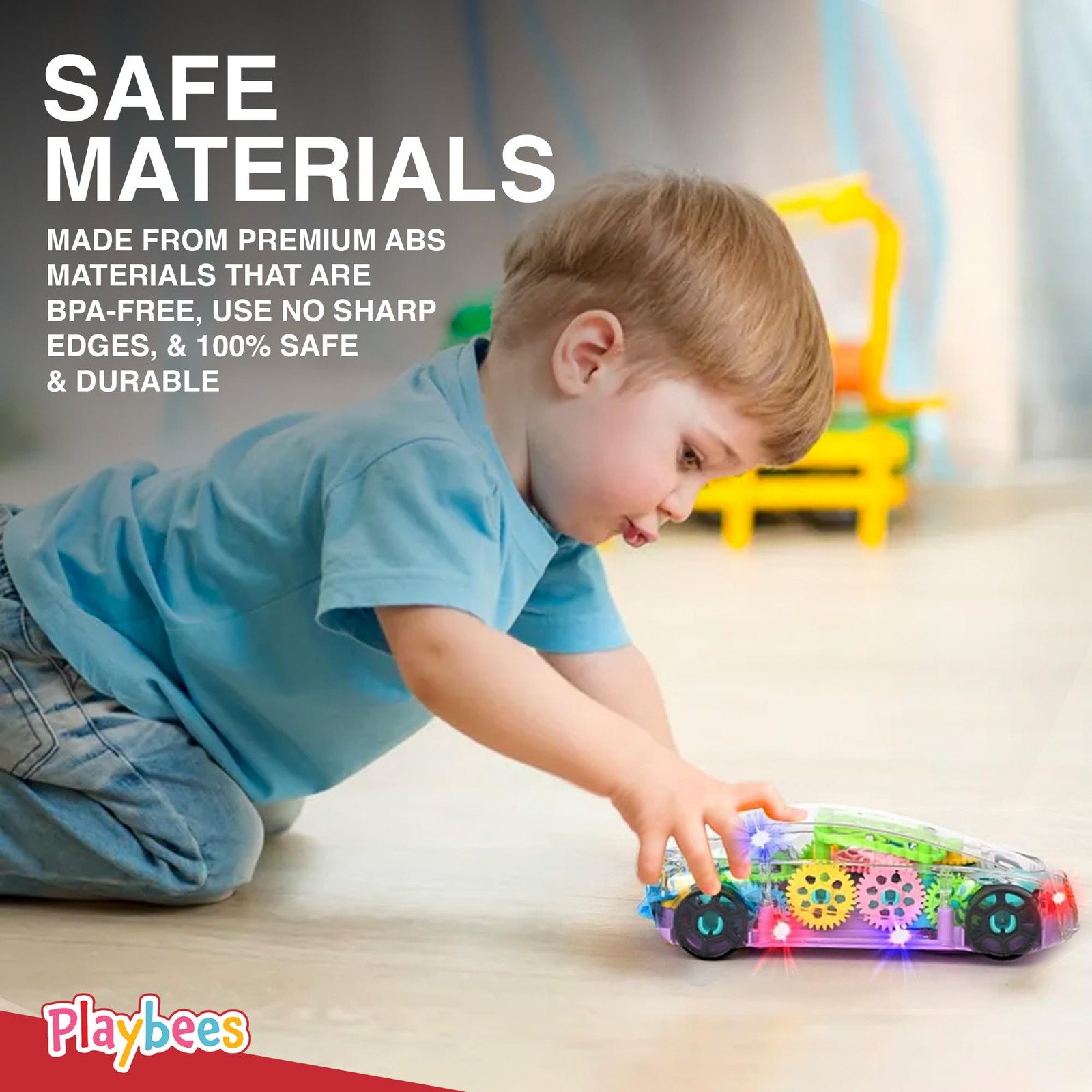 Light-Up Transparent Car Toy, Toys for Autistic Kids Ages 3-5 Sensory Toy for…