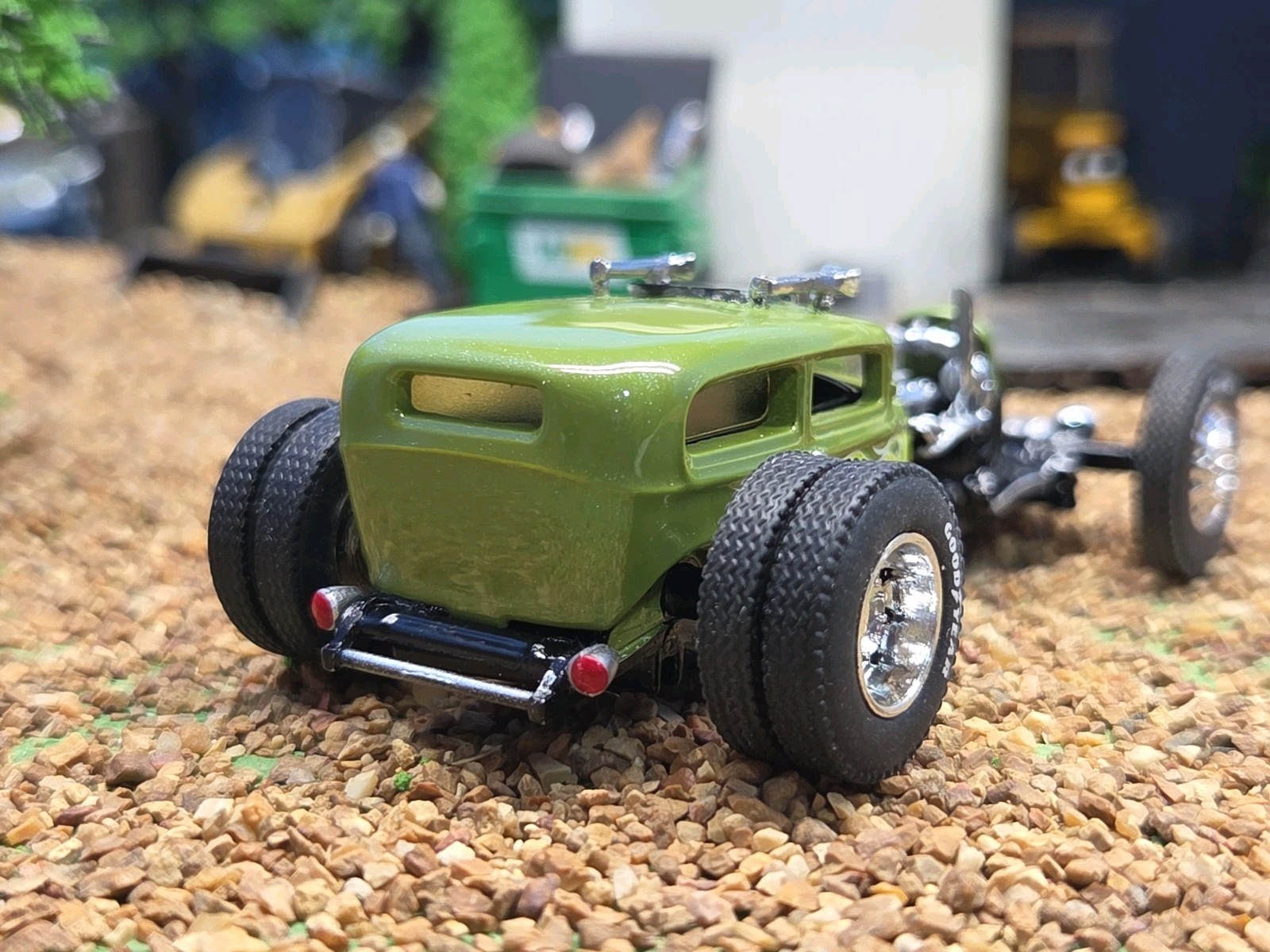 Custom 1:64 street Rat Rod lowered hot FORD chopped panel paddy wagon HotWheels