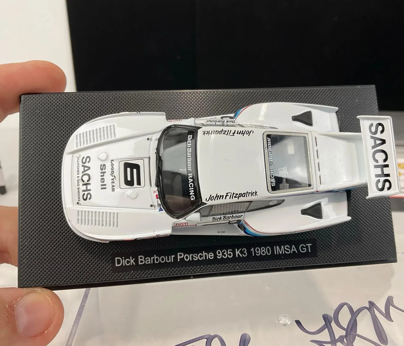 EBBRO Porsche 935 K3 1980 Racing Car Signed/Autographed by Dick Barbour