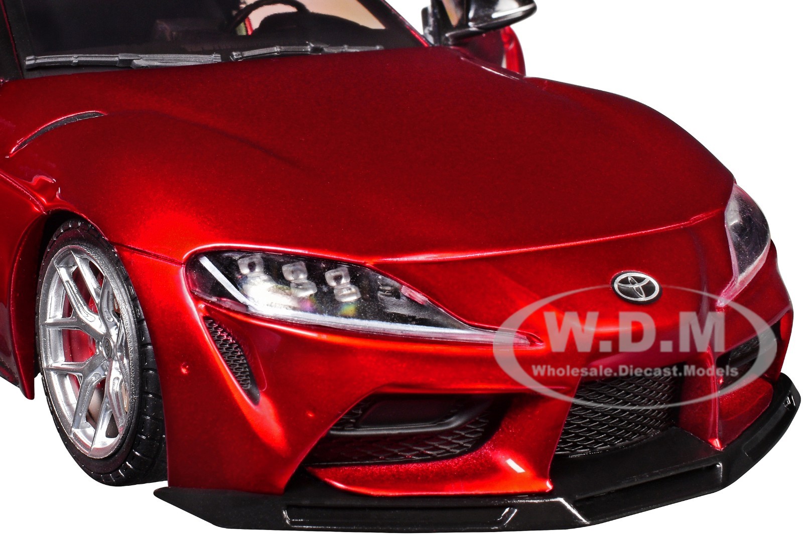 TOYOTA GR SUPRA RED METALLIC 1/18 DIECAST MODEL CAR BY JADA 36468