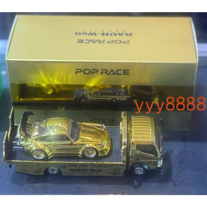 XCARTOYS 1:64 RWB 930 Pandem Fuso-300 Chrome Gold 2026 HEC Limited Car Set
