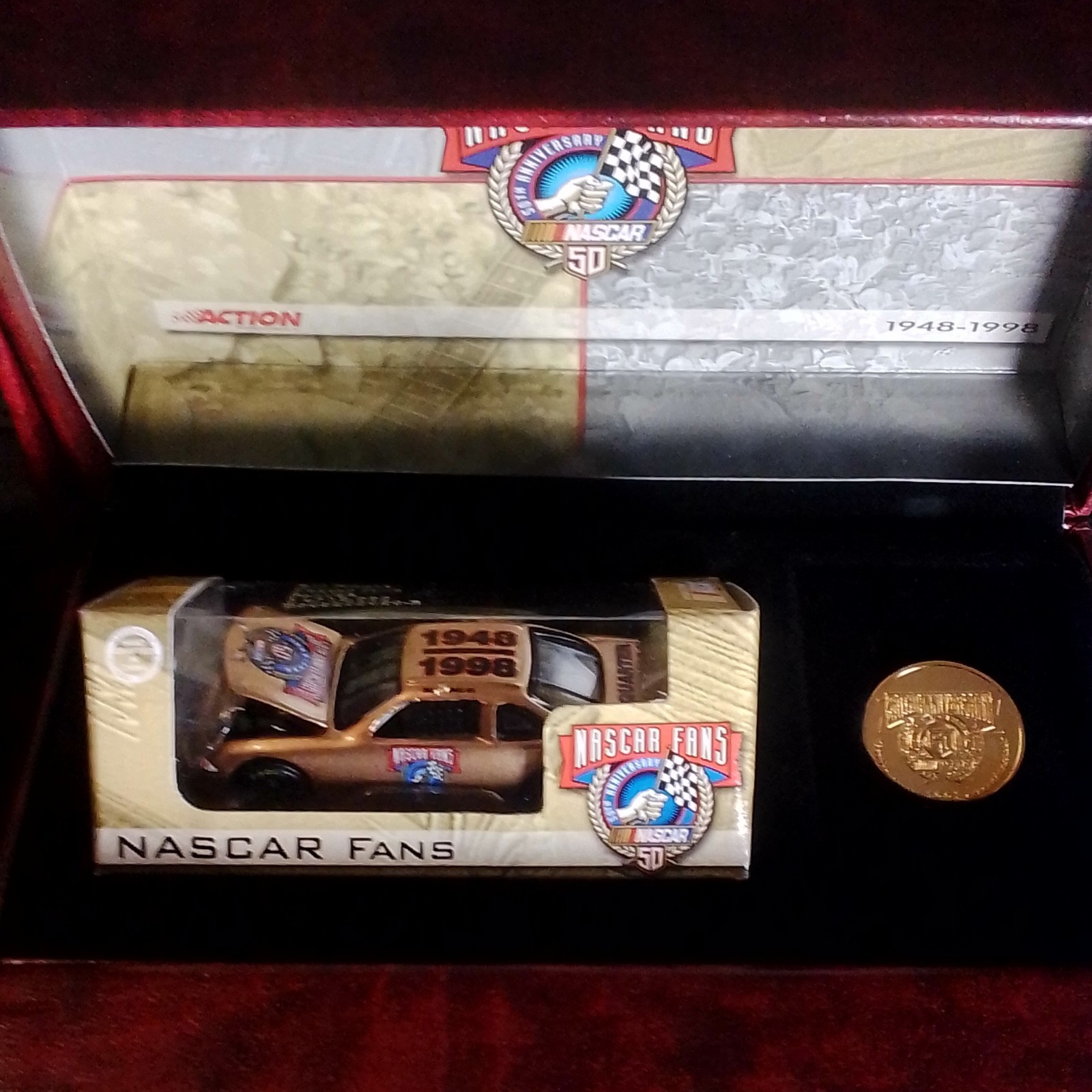 Action NASCAR 50th Anniversary Gold Diecast Car 1:64 Adult Collectible