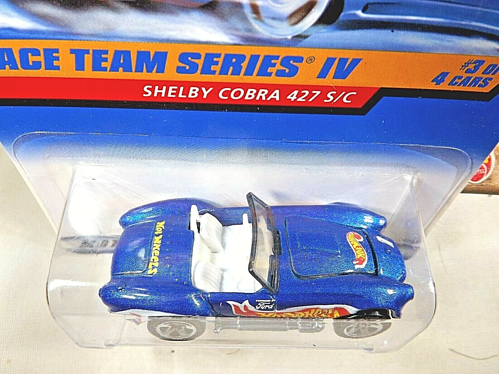 1998 Hot Wheels #727 Race Team Series IV 3/4 SHELBY COBRA 427 S/C Blue w/5 Spoke