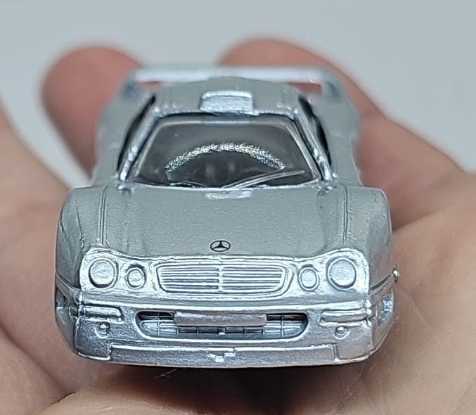 Maisto Mercedes Benz CLK-GTR Street Version Silver 1:64 *Loose EUC C118