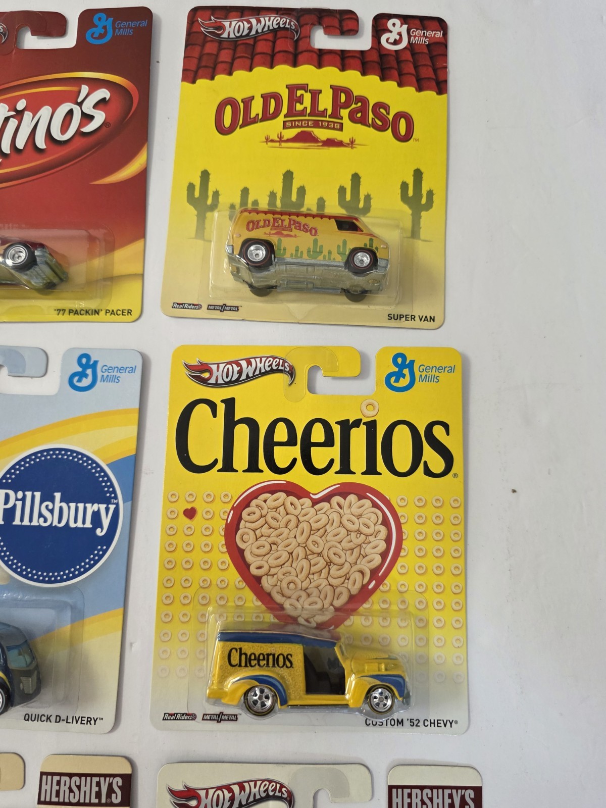 Hot Wheels 1:64 diecast carded Car lot of 9 Hershey General Mills Pop Culture