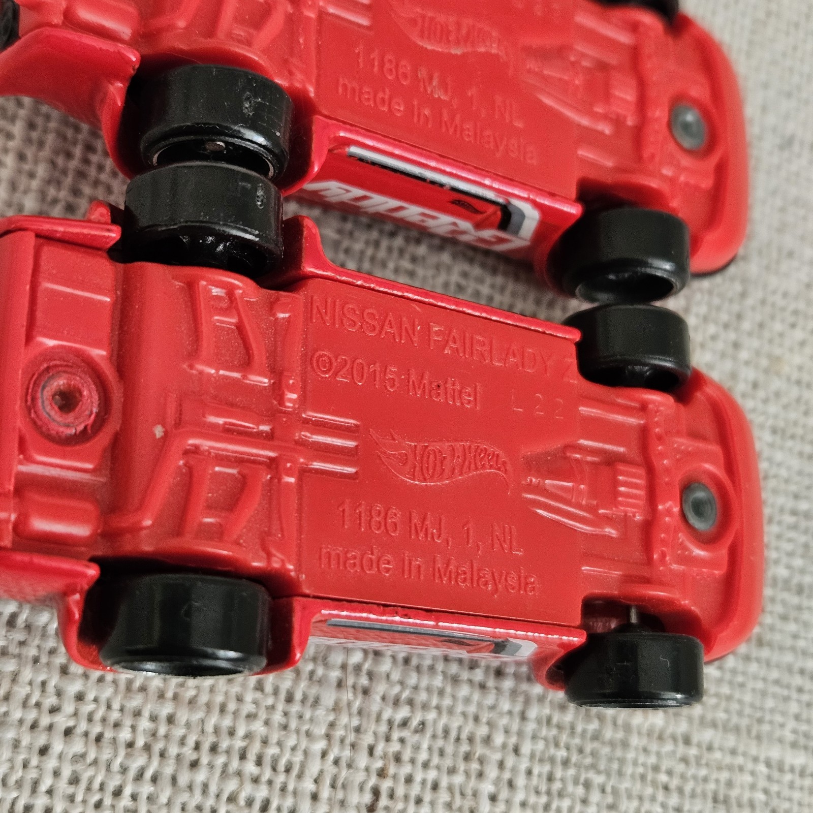 (2) Hot Wheels Nissan Fairlady Z Red Loose HW Greedy Malaysia