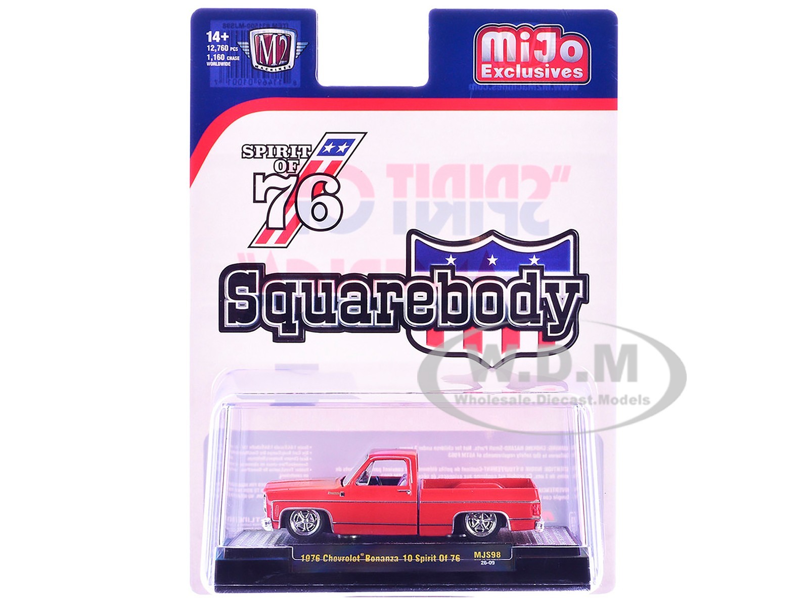 1976 CHEVROLET SILVERADO BONANZA-10 “SPIRIT OF ’76” RED 1/64 BY M2 31500-MJS98