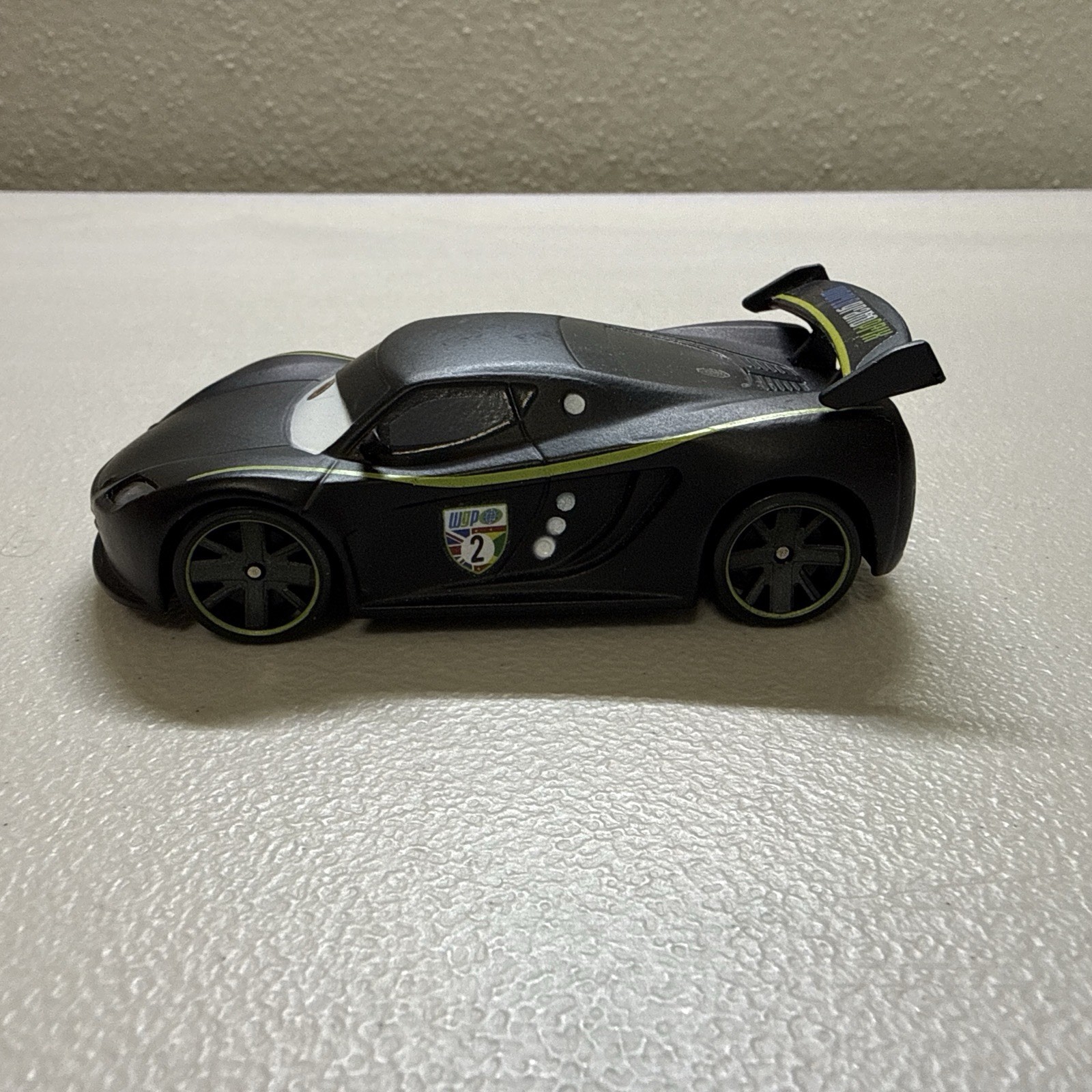 Disney Pixar Cars Lewis Hamilton Diecast Car Mattel Black And Yellow
