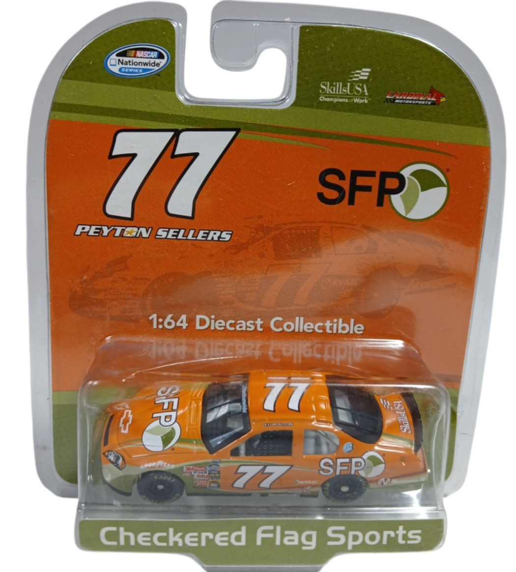 Chevrolet PEYTON SELLERS NASCAR 1:64 #77 SFP Checkered Flag Sports Orange Car