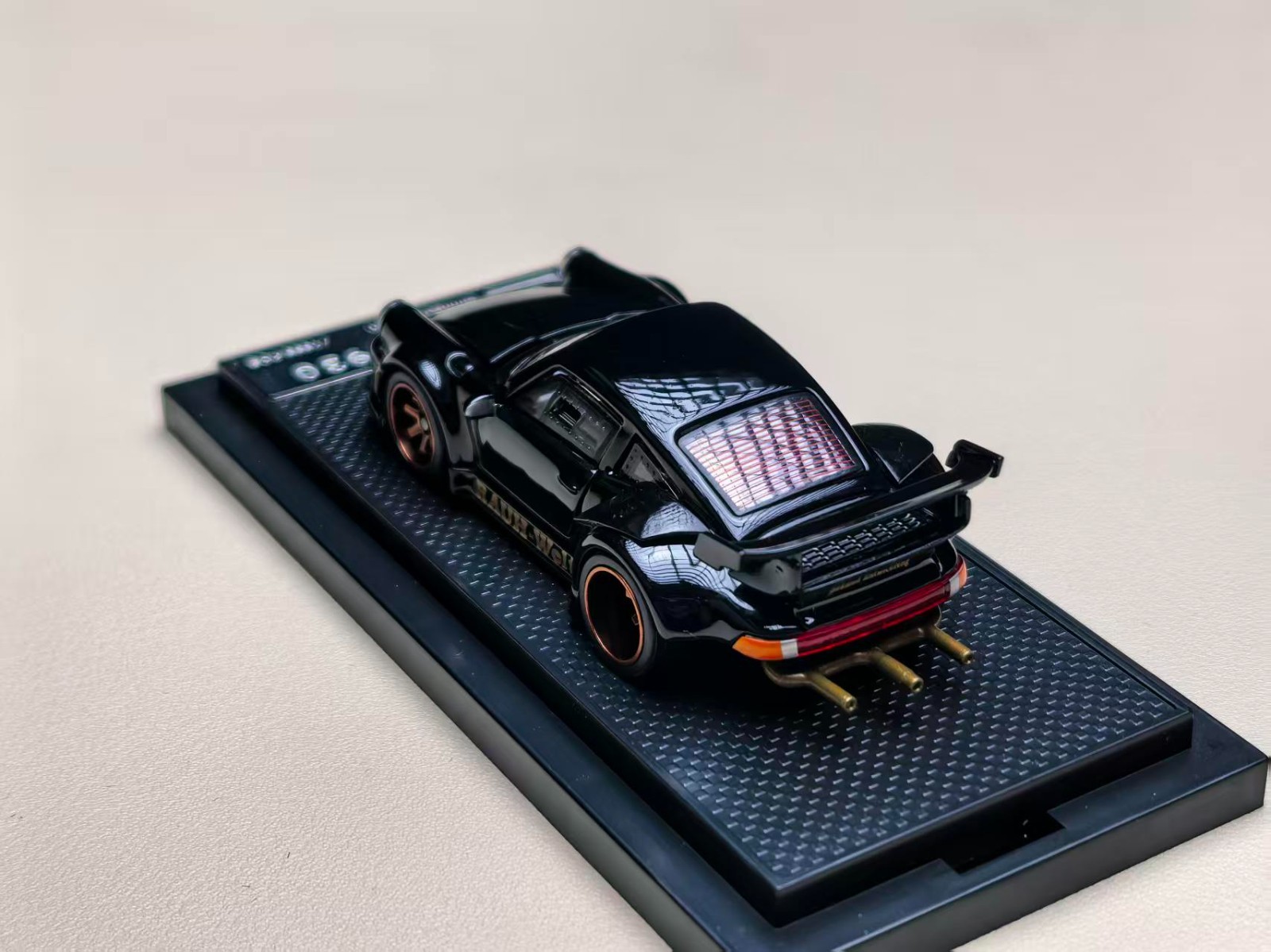 FG 1:64 Porsche 930 RWB Widebody Modification Black Fully Open Alloy Diecast Mod
