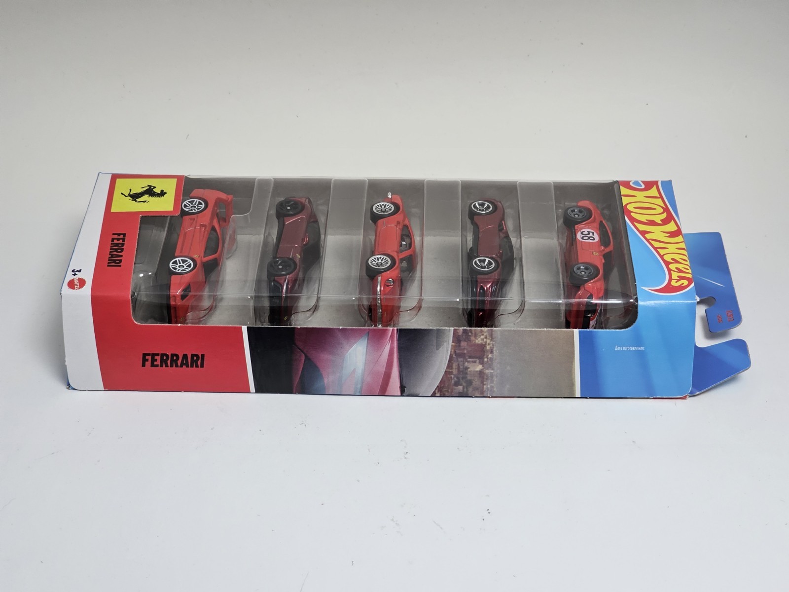 Hot Wheels Ferrari 5-Pack Dino 206 GT SF90 Stradale F40 365 GTB4C 12Cilindri