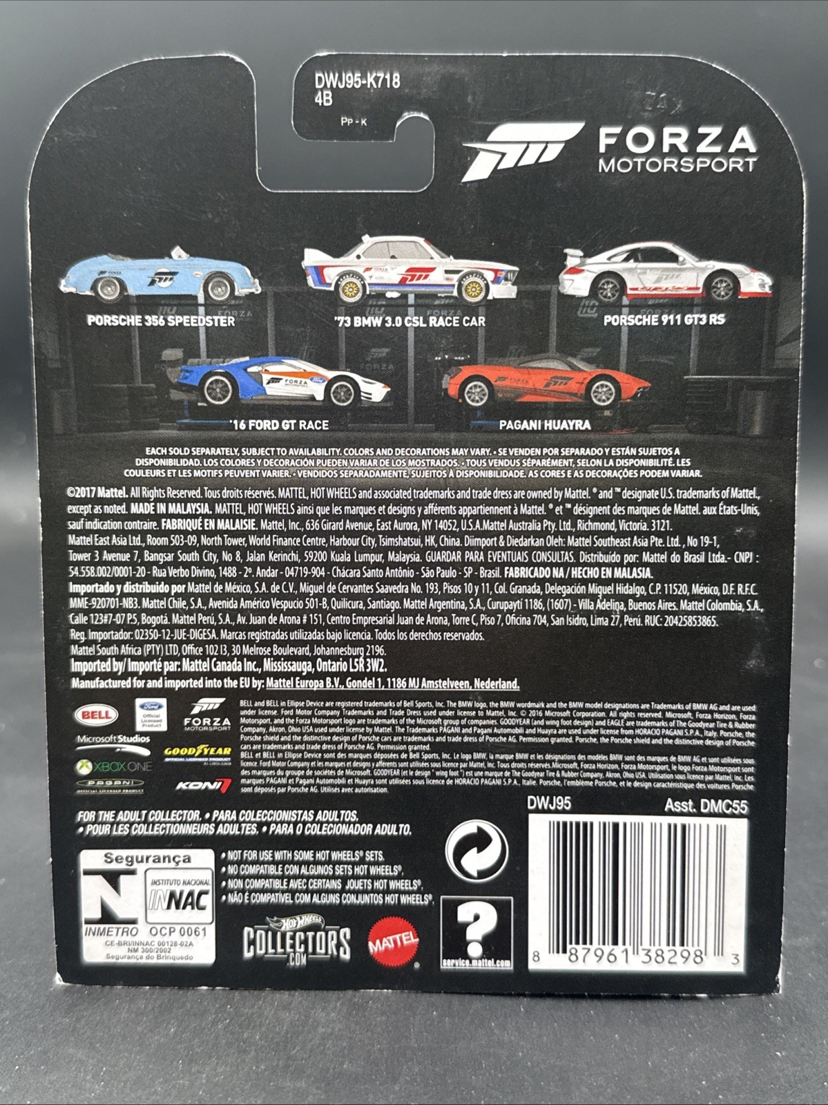 🚁2017 Hot Wheels Premium 73 BMW 3.0 CSL RACE CAR 2/5 white Forza Motorsport 🚁