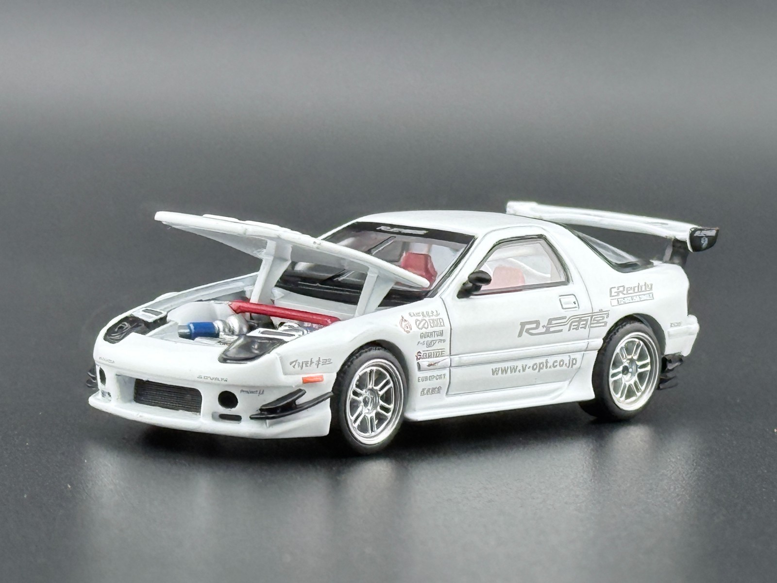 Pop Race Mazda RX7 FC3S RE-Amemiya White 640260 1/64