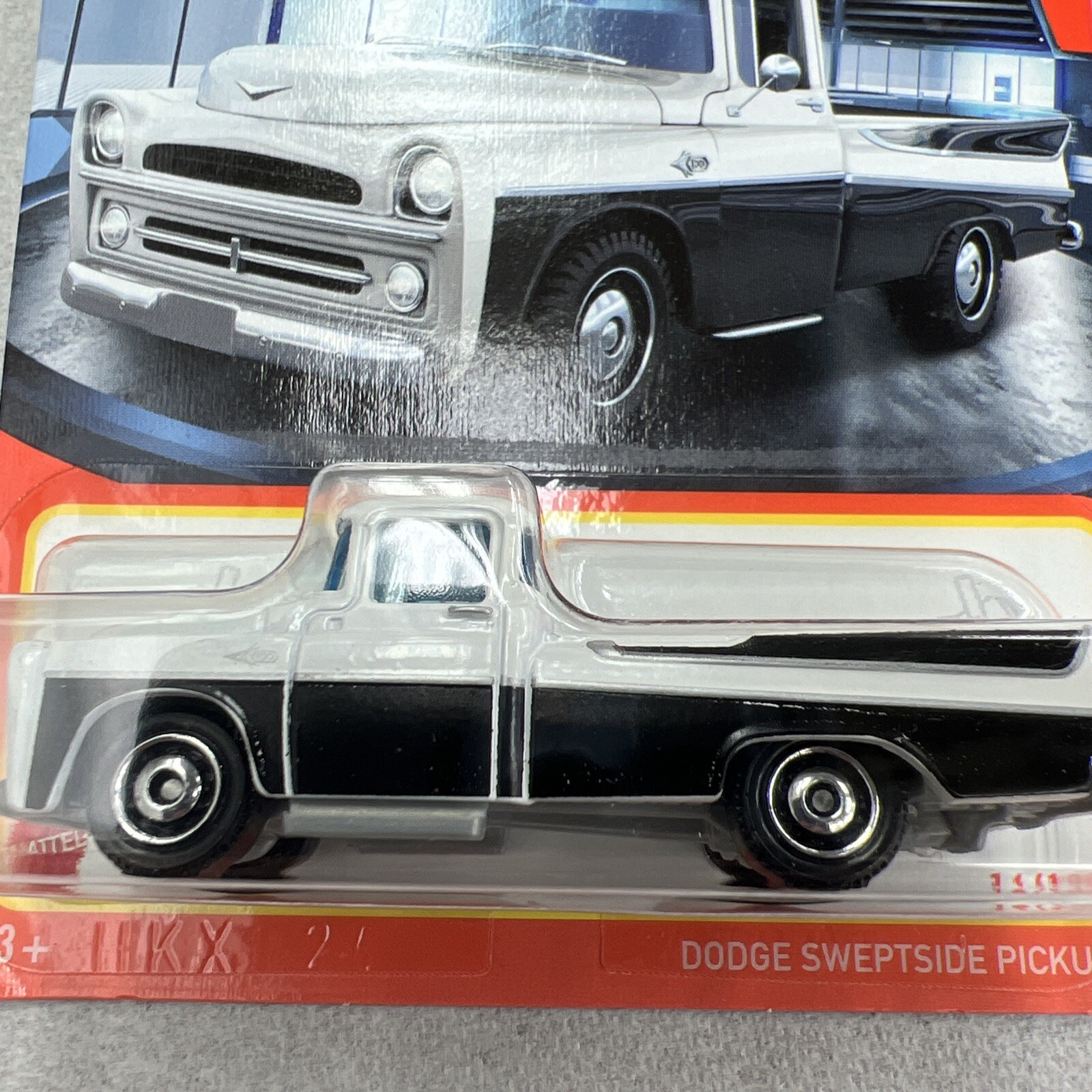 MATCHBOX 70 YEARS DODGE SWEPTSIDE PICKUP BLACK & WHITE #14/100 New On Card B190