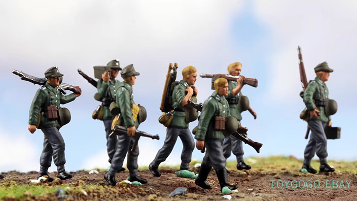 1:72 WW2 Barbarossa WAR 1/72 TANK 7pcs Germany Soldiers toy TotalWar diorama