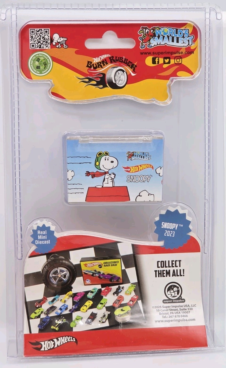 Brand New Worlds Smallest SNOOPY Red Baron Peanuts Charlie Brown Hot Wheels Car