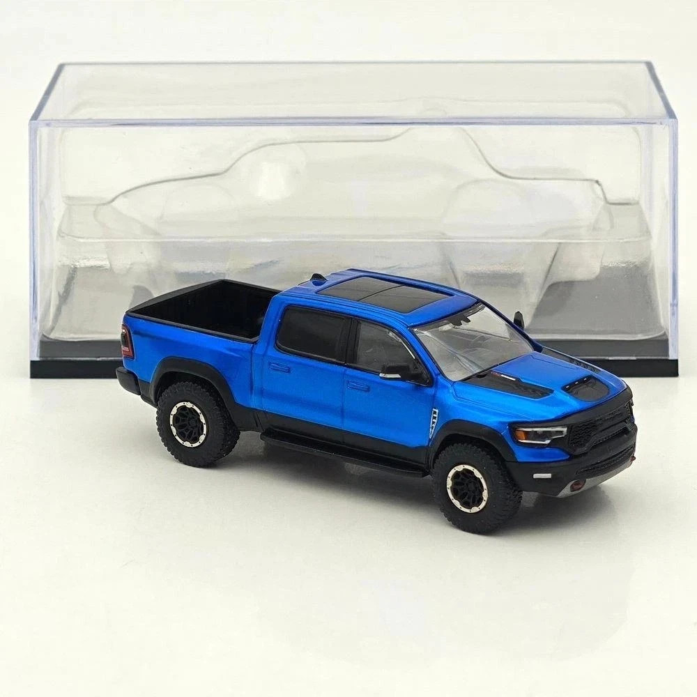 DODGE 1500 RAM TRX PICKUP TRUCK BLUE 1/64 DIECAST CAR BY SHADOW PRO SP