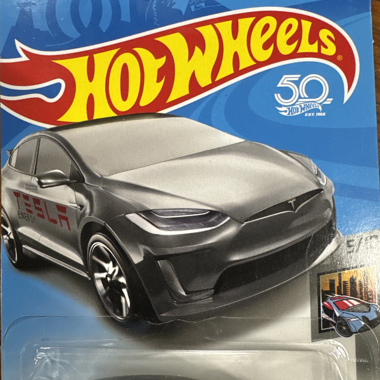Hot Wheels 50th 2018 Tesla Model X Silver HW Metro 5/10, 247/365 New Free Ship