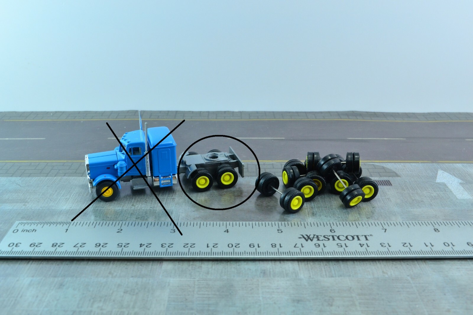 Herpa 10 Yellow Rim DOUBLE Wheel Sets Tractor Unit Trucks Trailers 1/87 (HO5071)