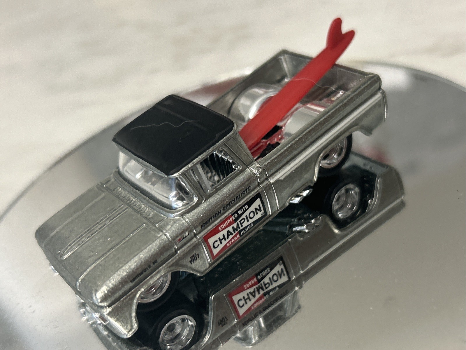 Hot Wheels Chevy 62 Custom Pickup Silver And Black Champion Premium