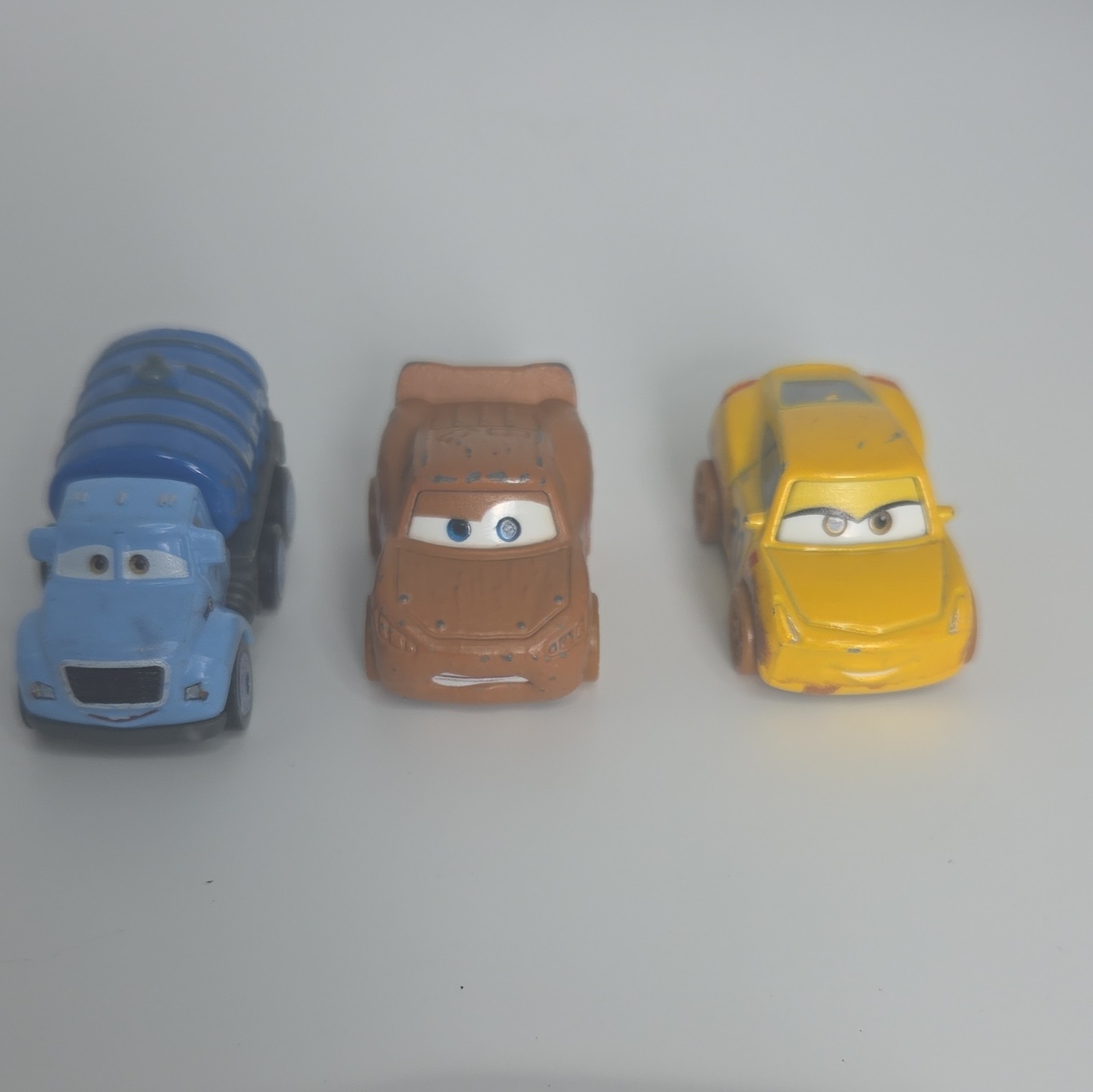 Disney Pixar MINI RACERS Diecast Lot of 3 MR. DRIPPY, MUDDY MCQUEEN & MUDDY CRUZ