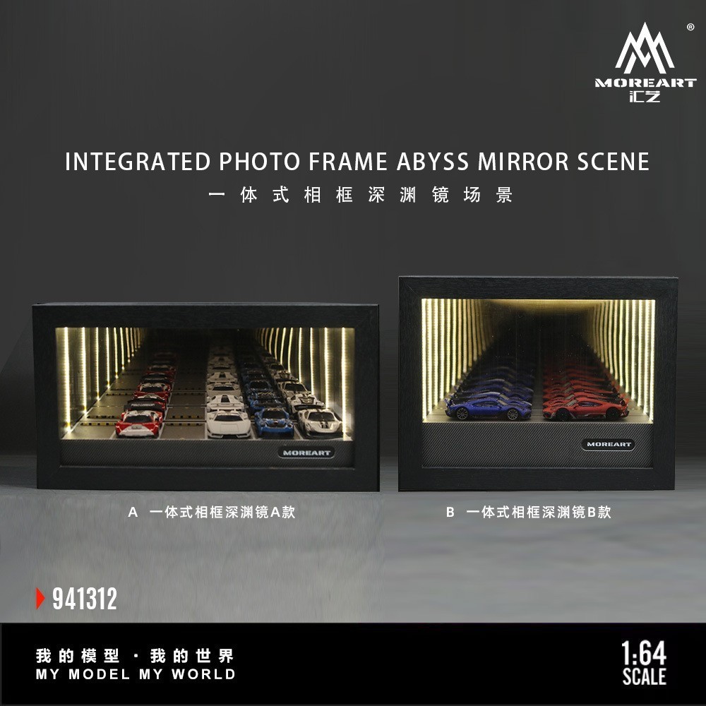 1/64 Diorama Garage Model With LED Parking Lot Display Case For Hot Wheels US