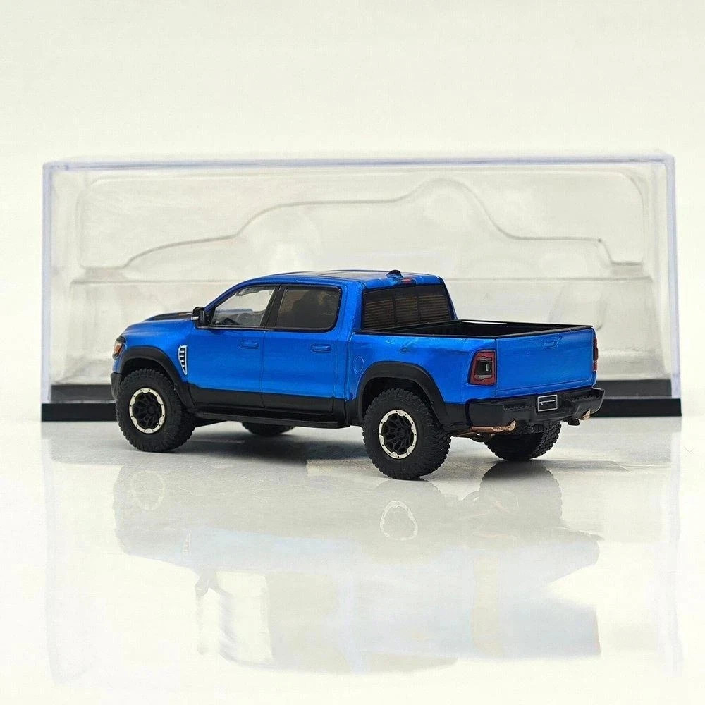 DODGE 1500 RAM TRX PICKUP TRUCK BLUE 1/64 DIECAST CAR BY SHADOW PRO SP