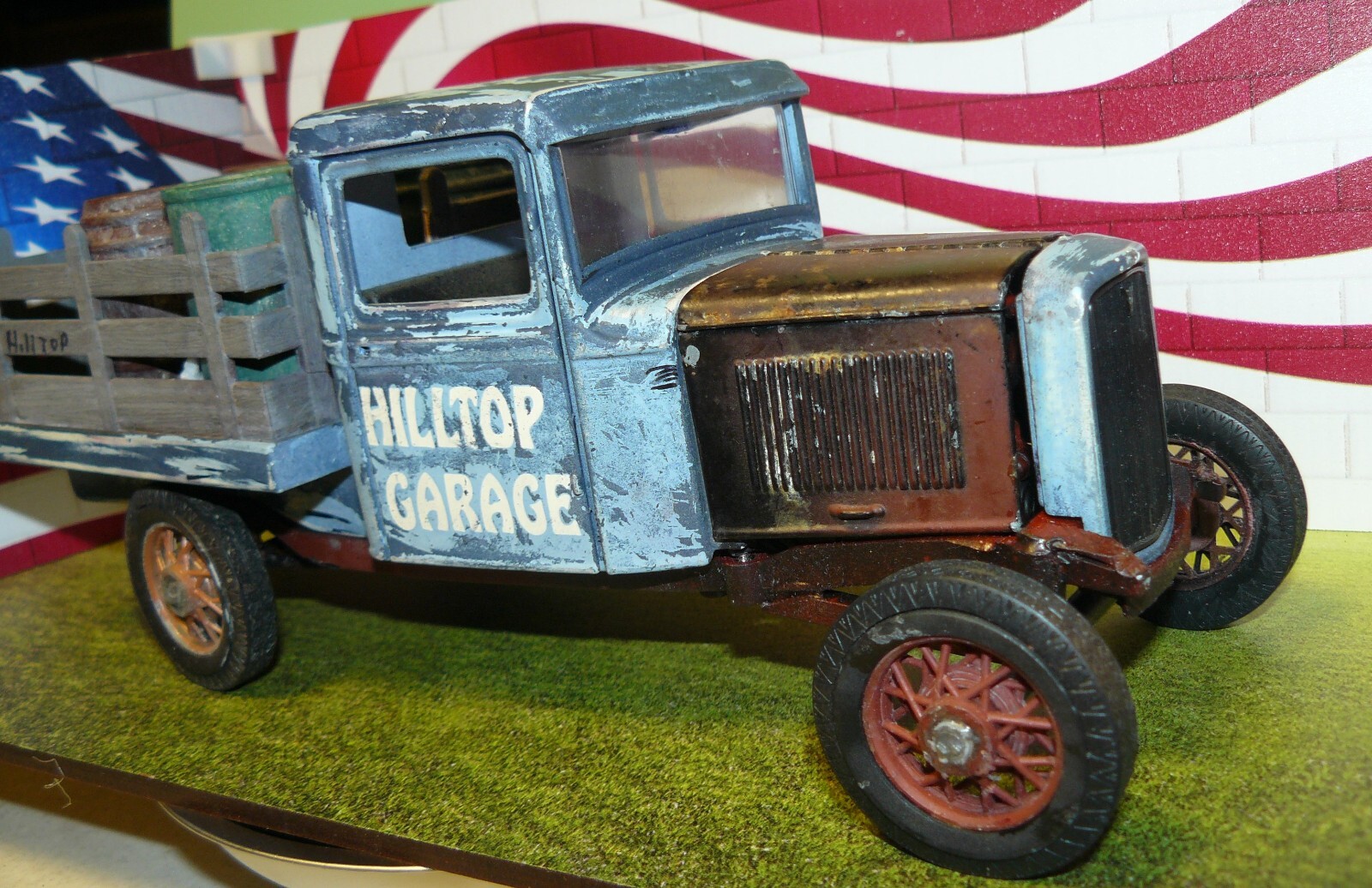 1/18 (IBWB) 1934 Ford stake bed , rusted barn find , rat rod