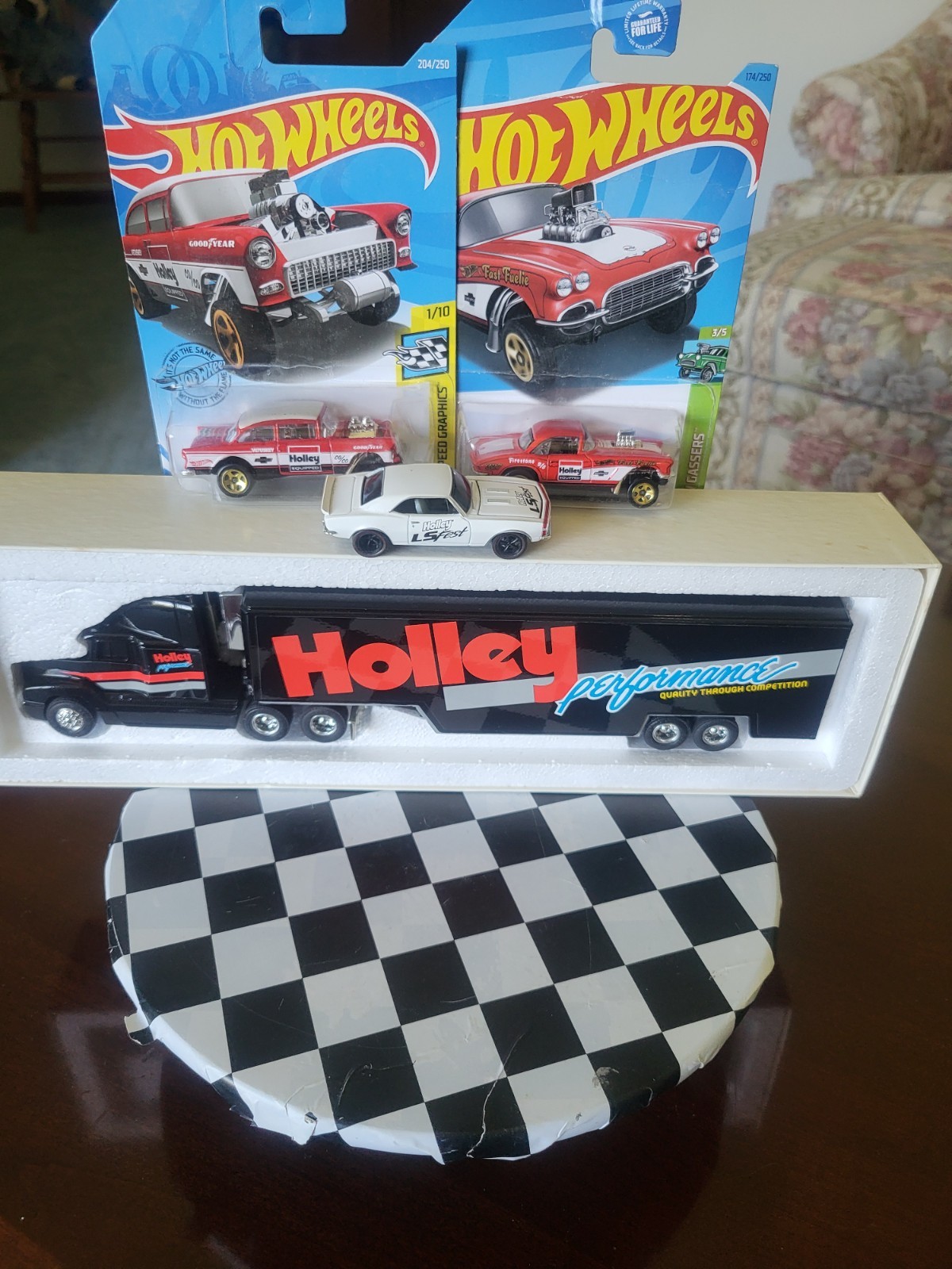 ERTL Customized 1993 Limited Edn 1/64 HOLLEY PERFORMANCE RACING Transporter MiB