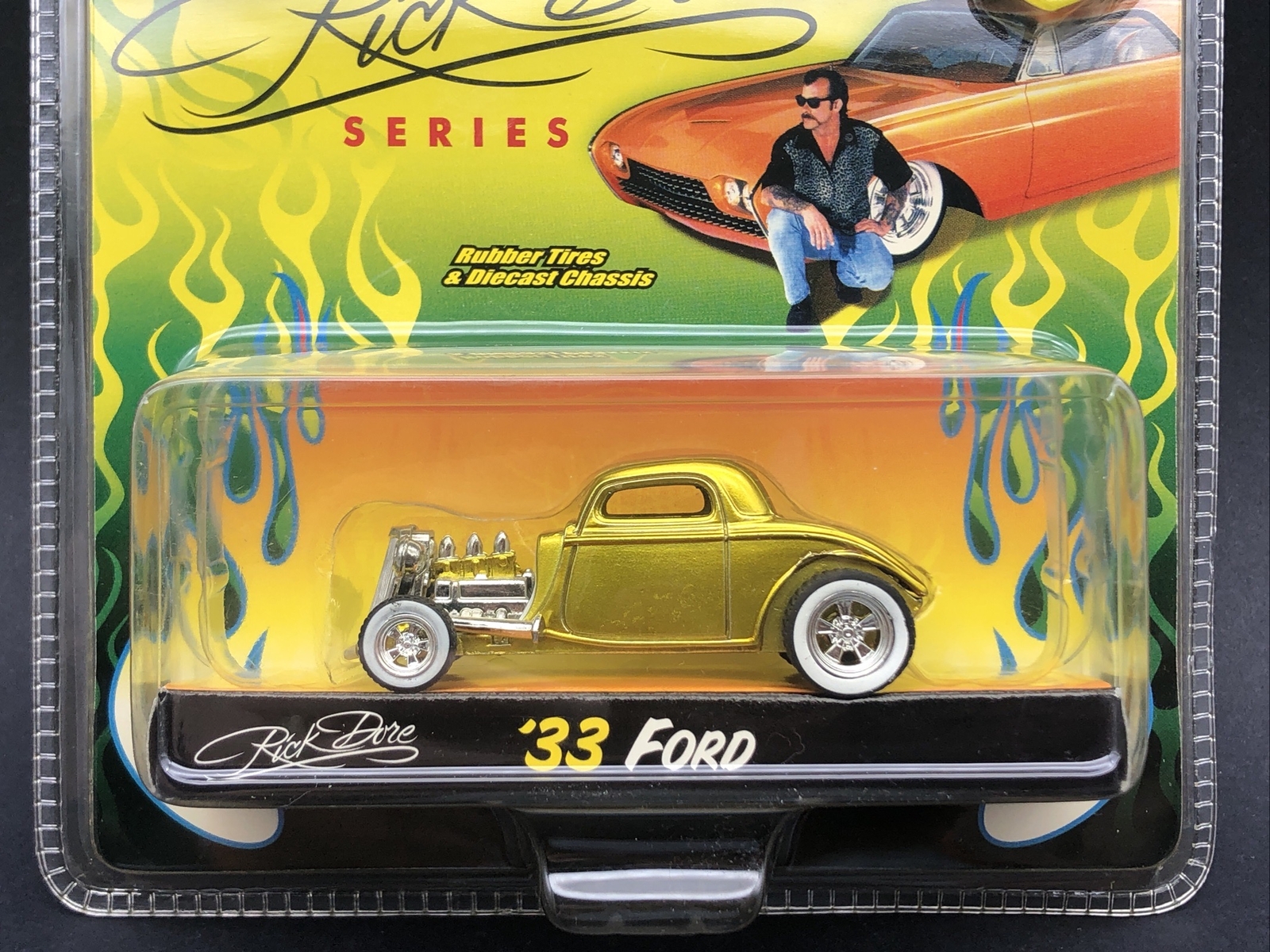 Jada Road Rats Rick Dore Series 1933 33 Ford Gold Diecast Rubber Tires 1/64