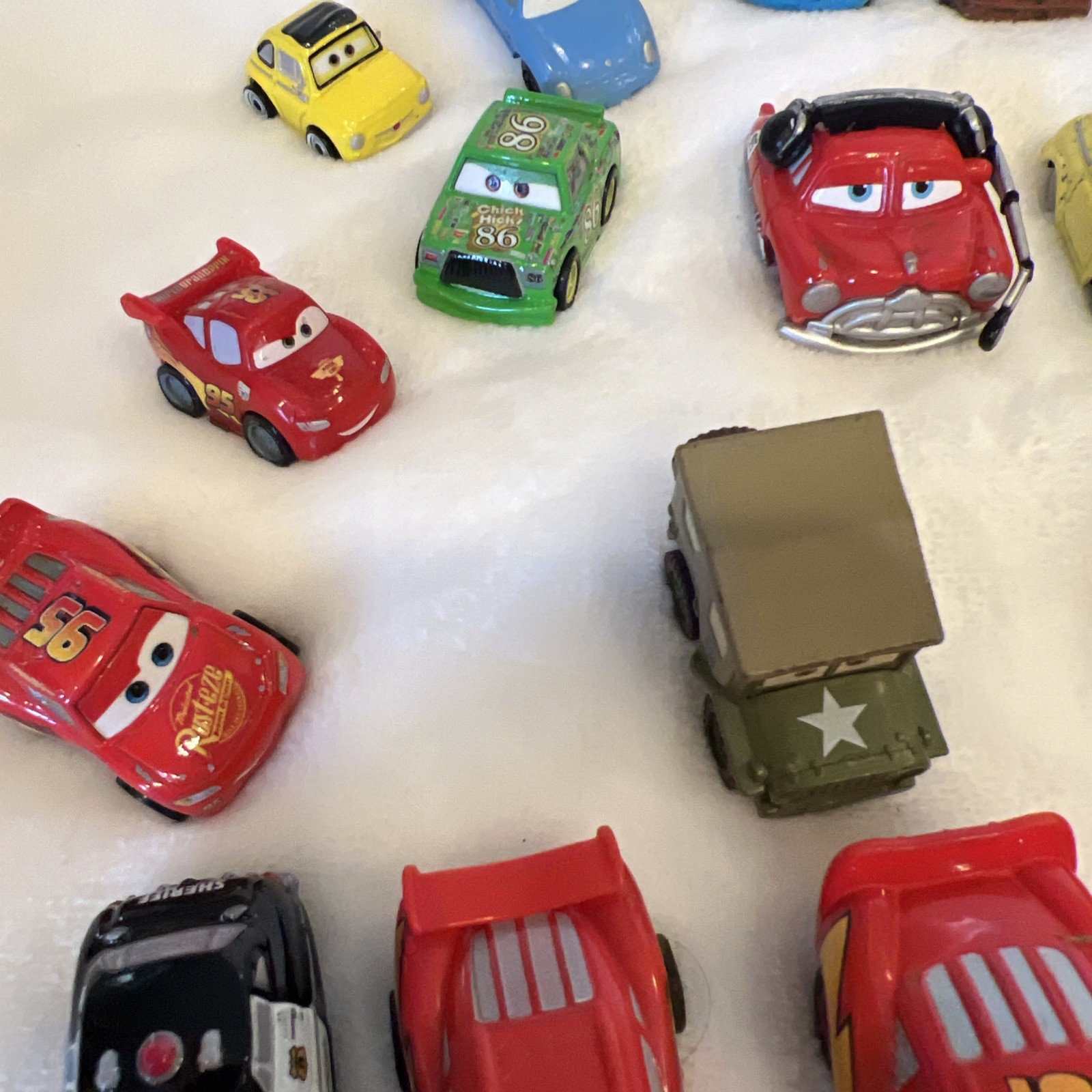 Disney Pixar Cars Mini Racers Diecast Mattel Lot of 33 – 1:87 Scale Played With
