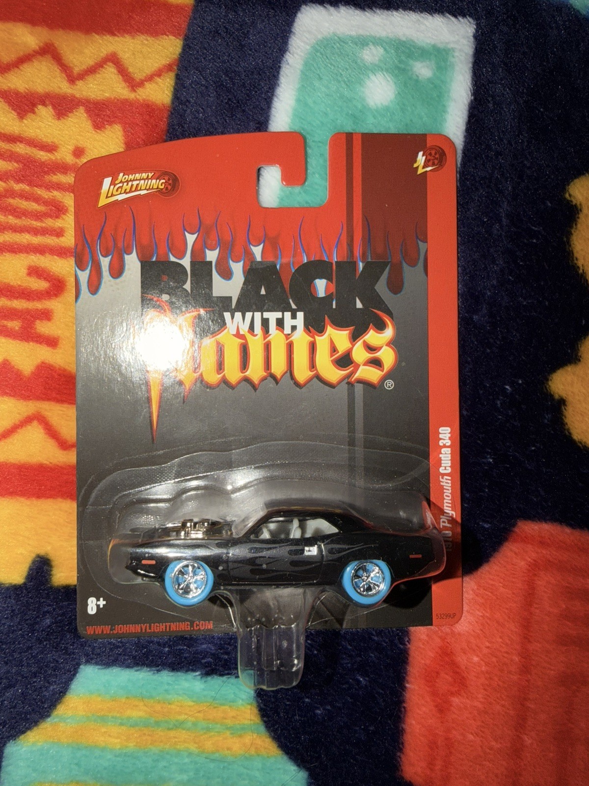Johnny Lightning Black With Flames 1970 Plymouth Cuda Lightning Strike