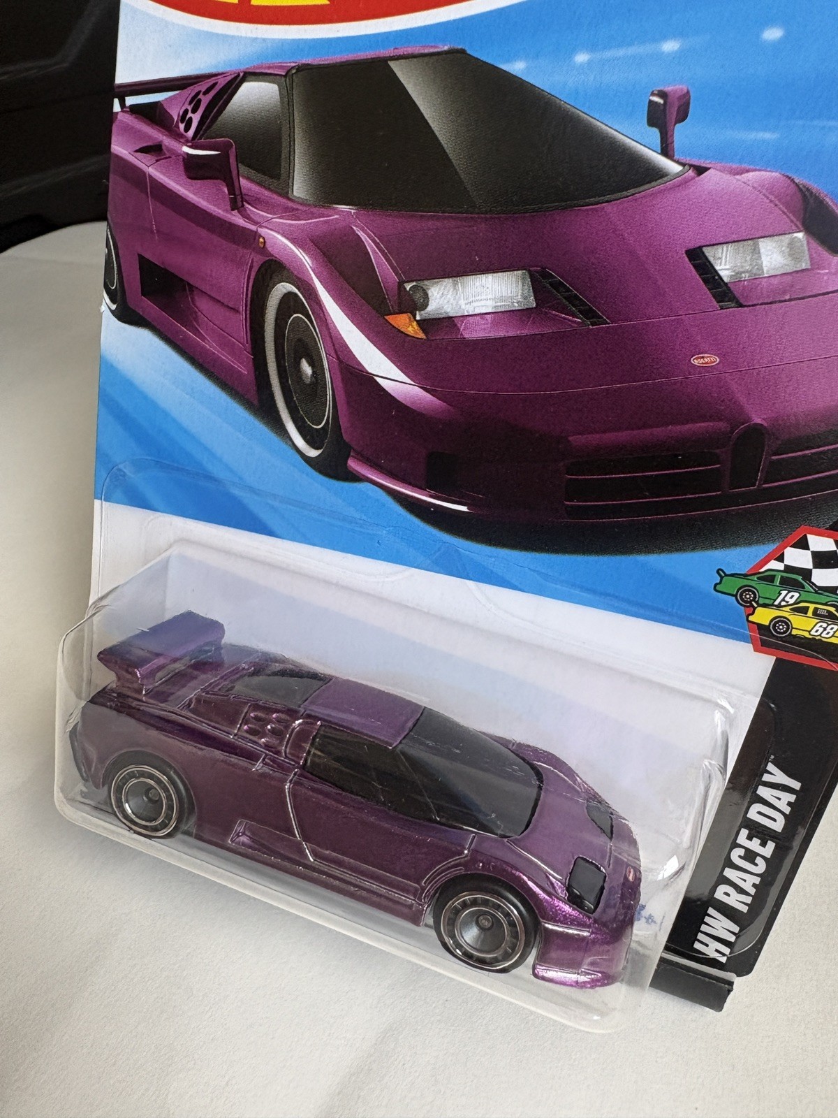 Super Treasure Hunt 2025 Hot Wheels HW Race Day ’94 Bugatti EB110 SS Purple