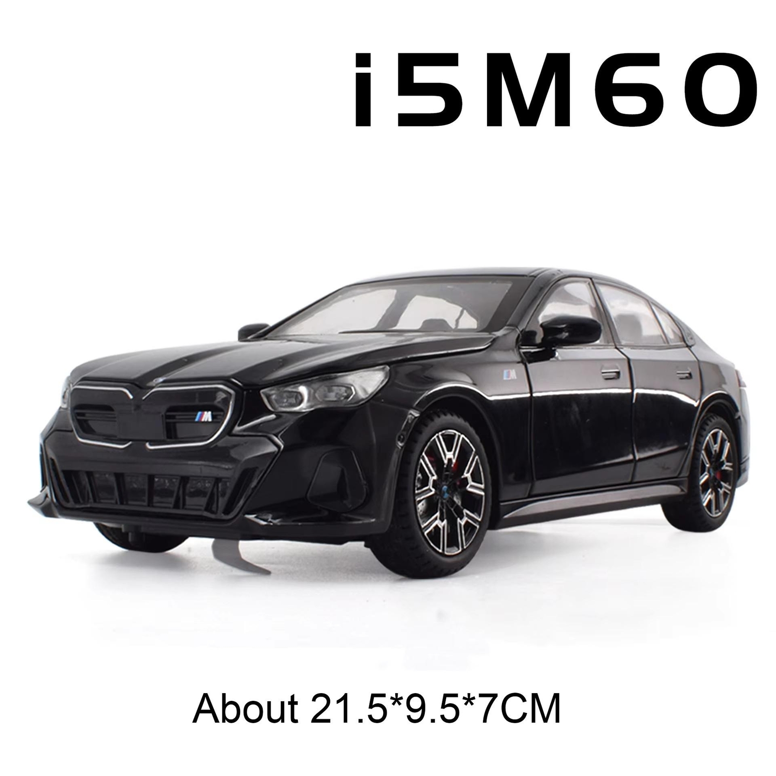 1/24 I5M60 X5 Alloy Diecast Car Toy with 6 Doors, Sound, Light & Pullback Action