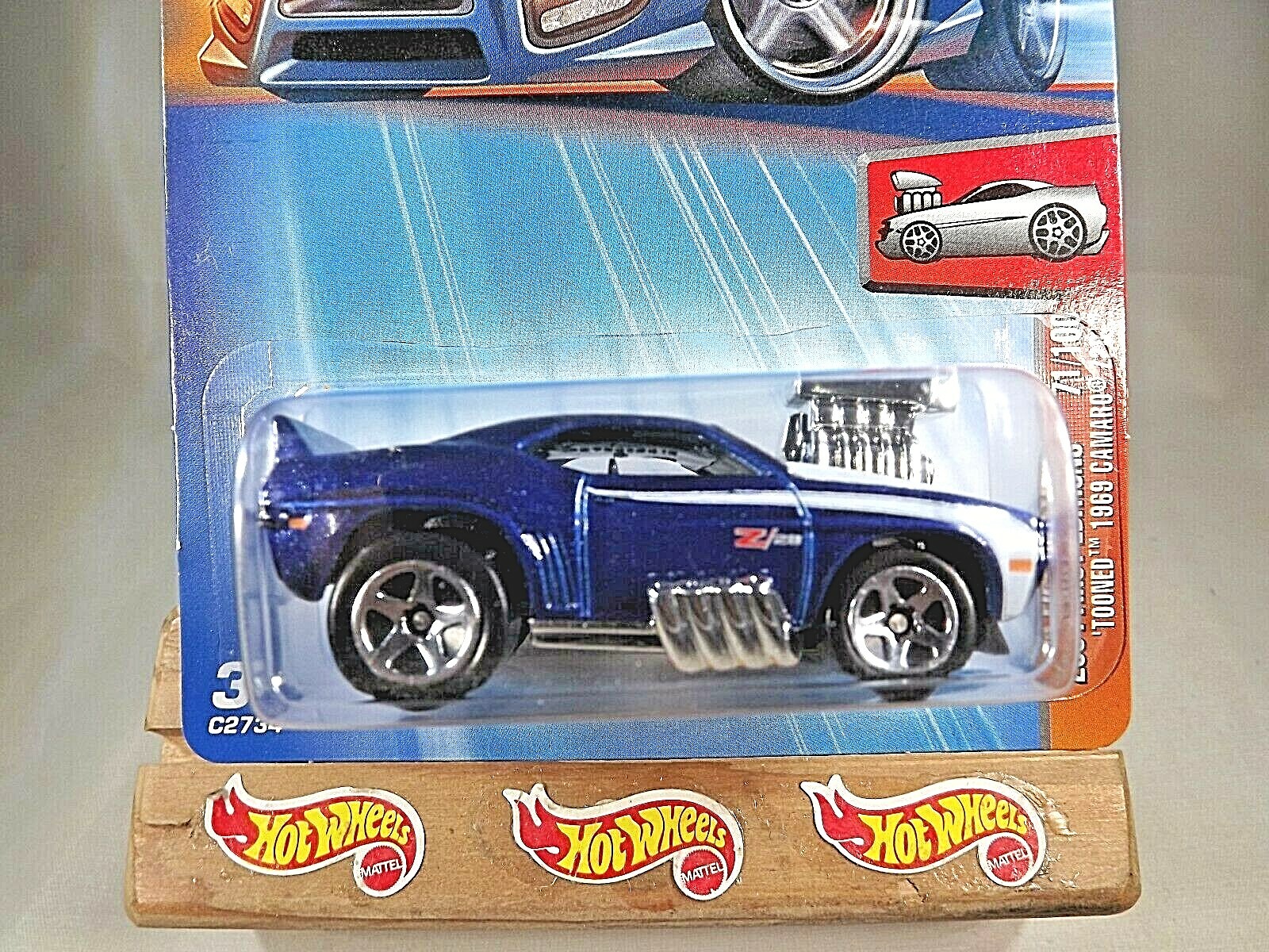 2004 Hot Wheels Kmart Exclusive #71 First Editions TOONED 1969 CAMARO Z28 Blue
