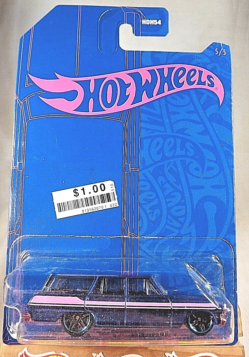 2022 Hot Wheels Blue & Pink Series 5/5 ’64 CHEVY NOVA WAGON Blue w/Black Pr5 Sp