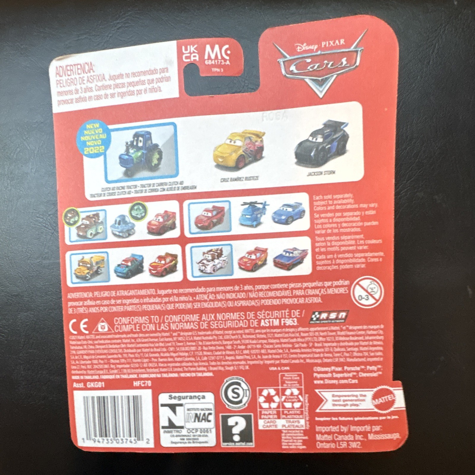 Mattel Disney Pixar Cars Mini Racers 2022 Metal Diecast 3-Pack Vehicles