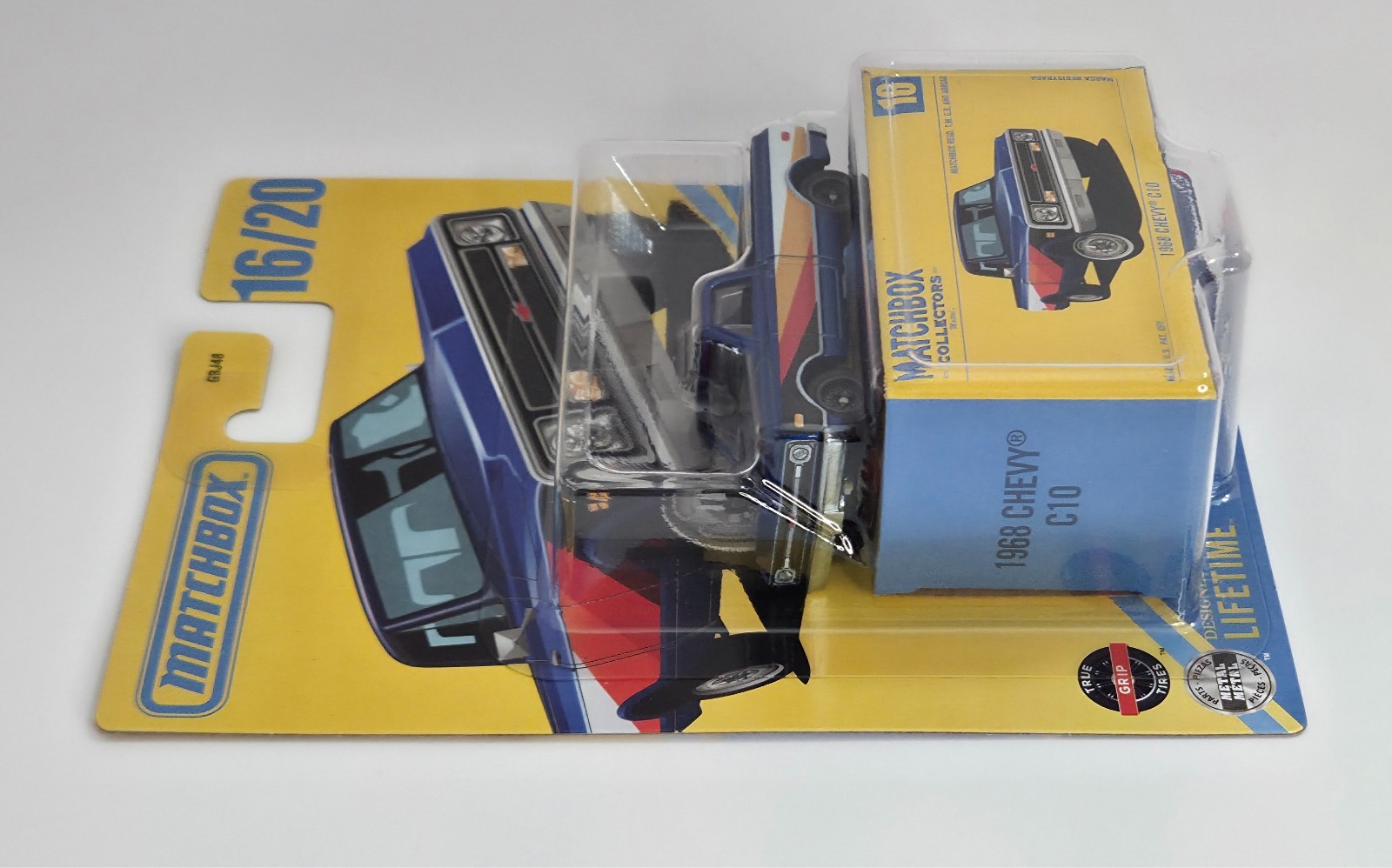 1968 Chevy C10 16/20 COLLECTORS SERIES Matchbox 2026 JJW06 blue pickup truck