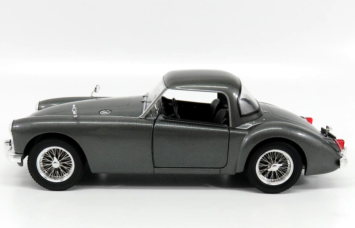 TRIPLE 9 T9 DCAST 1/18 1957 MGA MG A MK1 MKI A1500 SPIDER HARD TOP METALLIC GREY