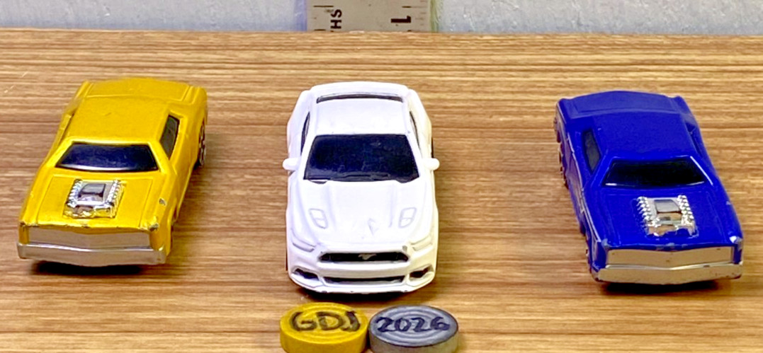 Maisto Collection of 3 Blue and Yellow Rosewoods, Ford Mustang GT -GDJ-P-1033