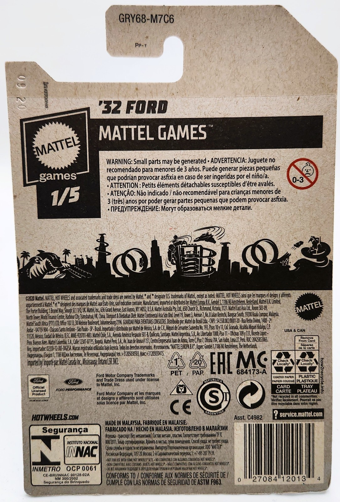 Hot Wheels 2021 Mattel Games Series #27 ’32 Ford Red w/ RSWs UNO UNOPENED