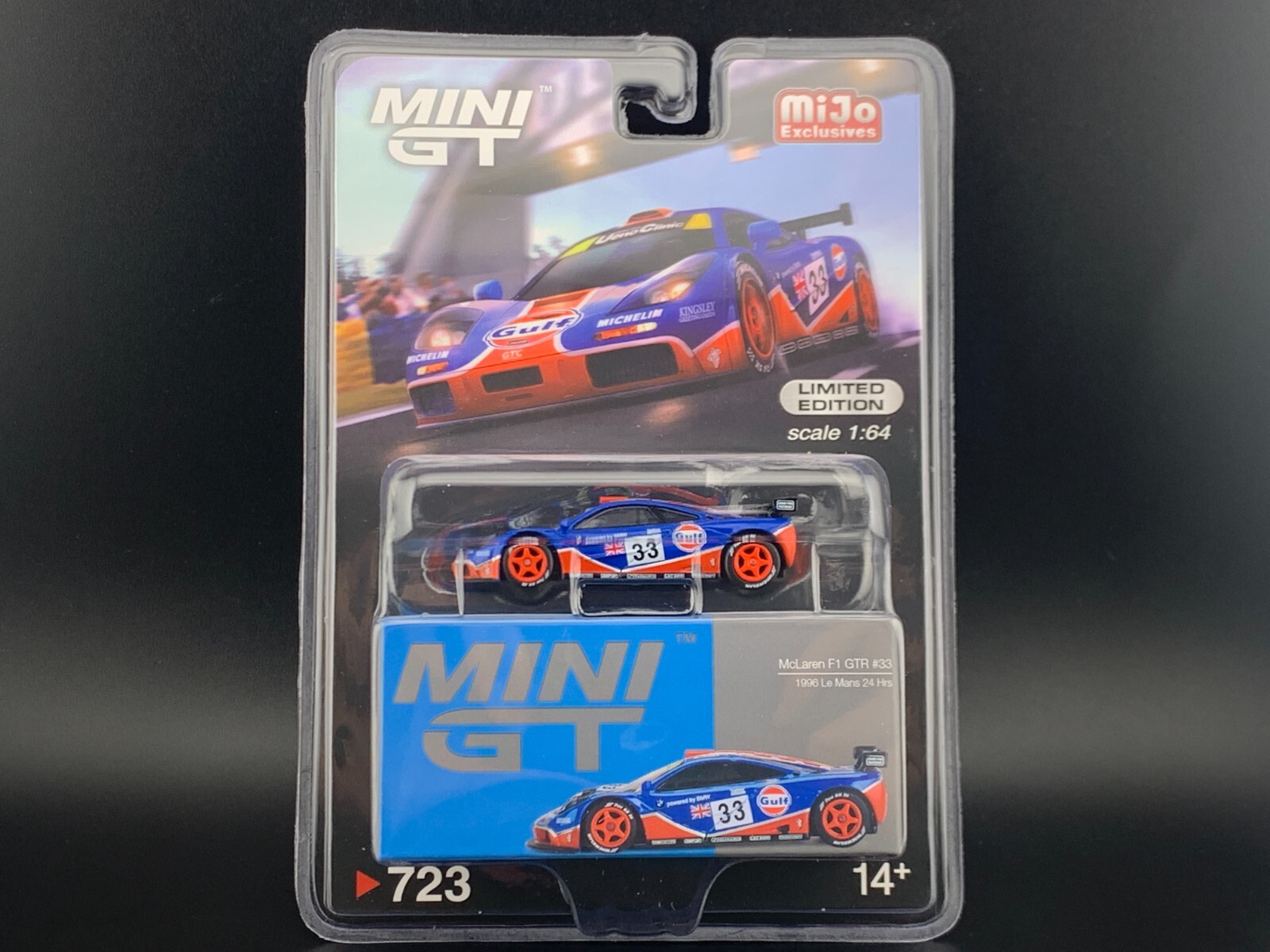 Mini GT McLaren F1 GTR #33 1996 Le Mans 24Hr GULF #723 1/64