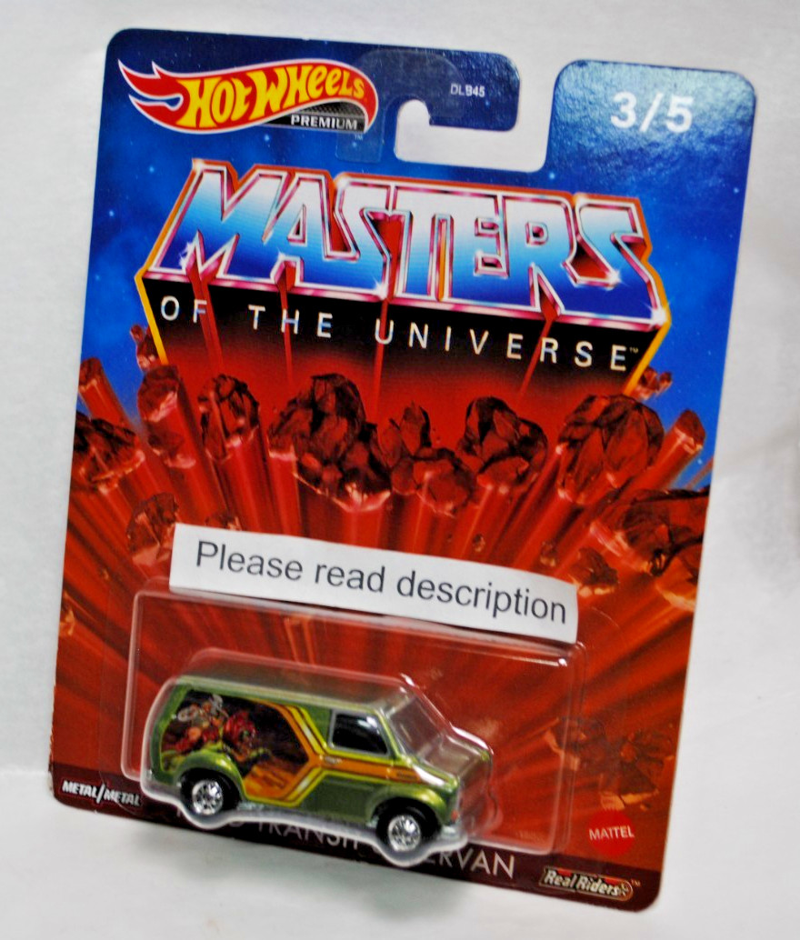 READ Hot Wheels Premium Masters of the Universe Ford Transit Supervan He-Man