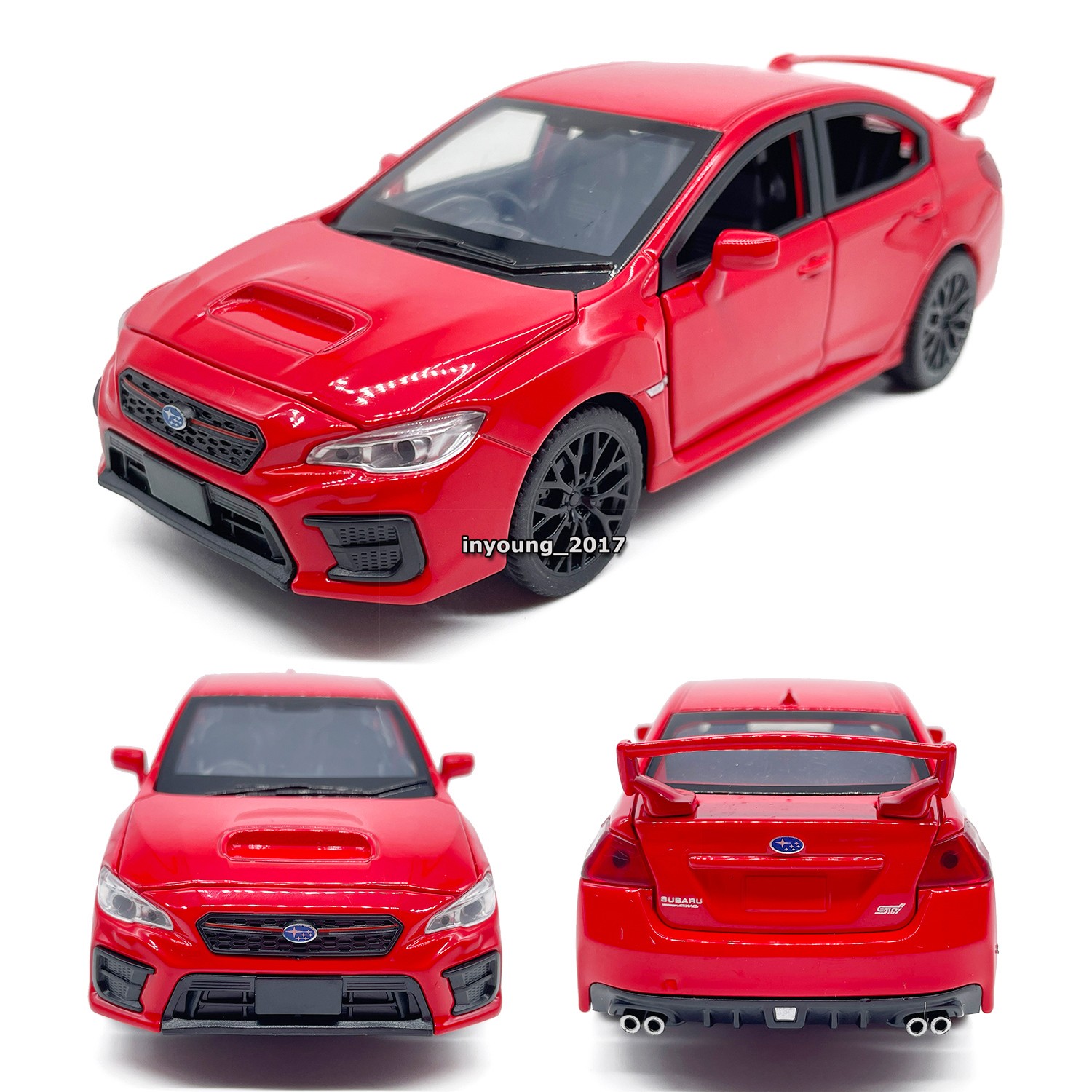 1/30 Subaru WRX STI Model Toy Car Diecast Toy Vehicle Boys Toys Kids Gifts Red