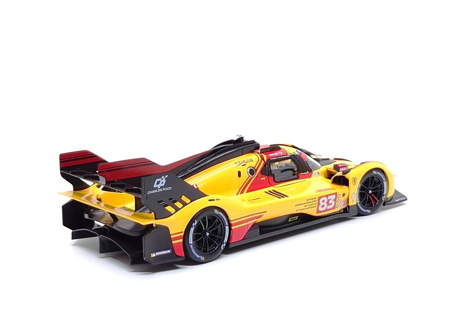 (Damaged Box) Bburago 1:18 Ferrari 499P #83 – 4th Place WEC Qatar 2024