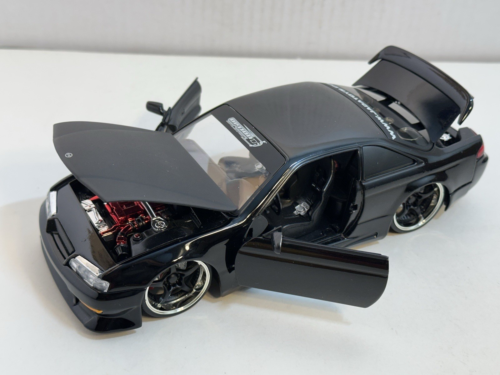 JADA OPTION D 1998 NISSAN 240SX (S-14) BLACK 1:24 DIECAST MODEL CAR NEW NO BOX